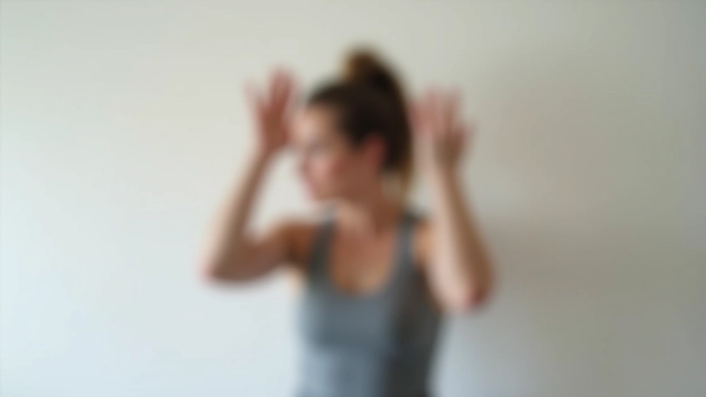Woman doing a wall push-up with hands flat against a painted wall, showing proper arm angle and body alignment